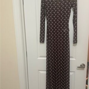 Stylish Brown Patterned Dress
